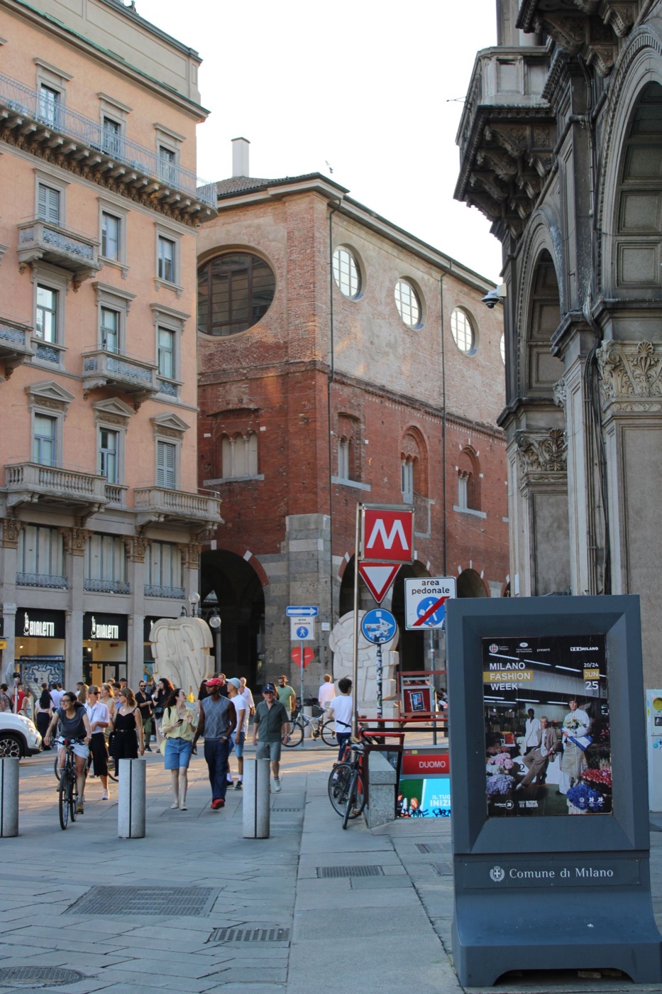Central Milan near the Duomo